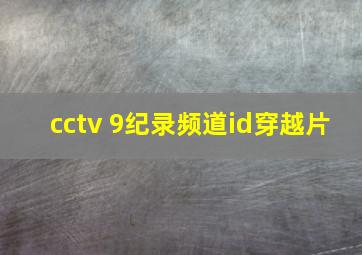 cctv 9纪录频道id穿越片